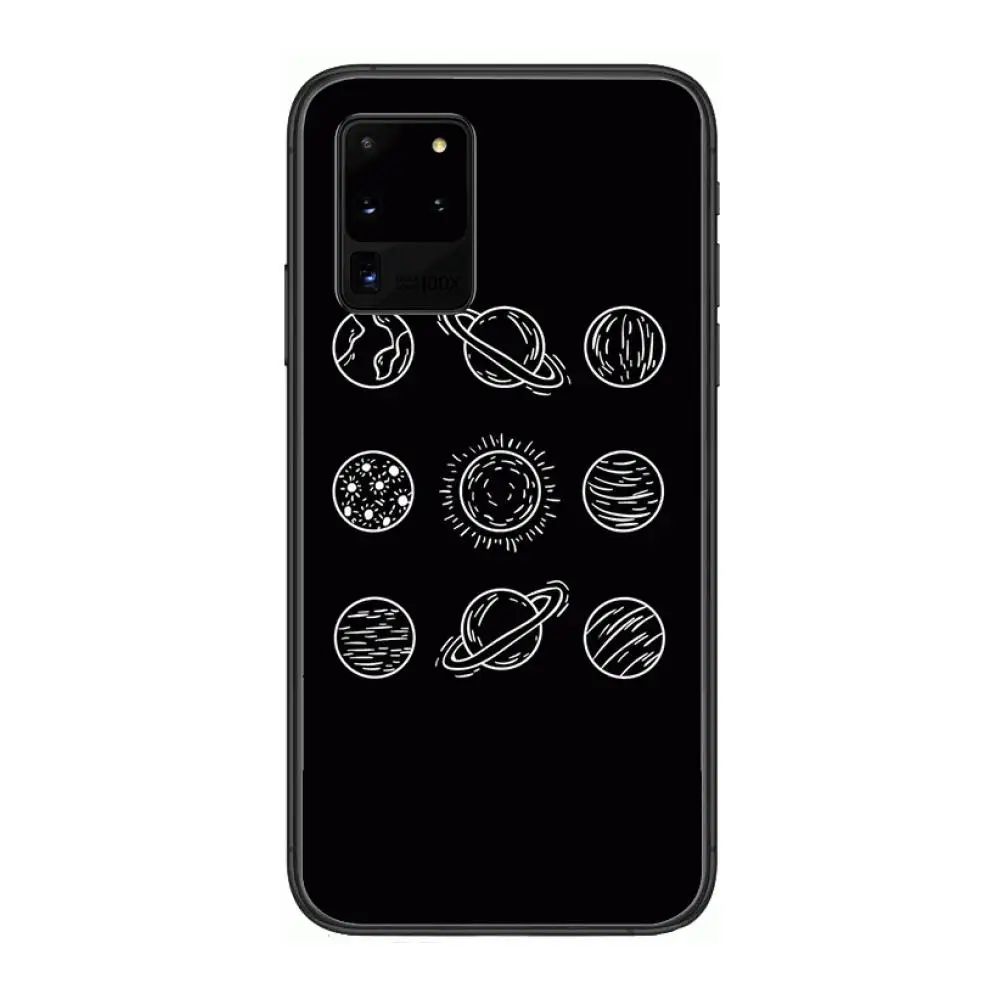 

Cute space universe starry aviation planet Phone cover hull For SamSung Galaxy S 6 7 8 9 10 20 21 Plus Edge E note 5G Lite U