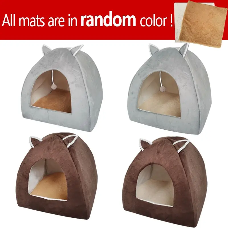 Прямая поставка кровать для домашних животных котенок домик теплый маленький