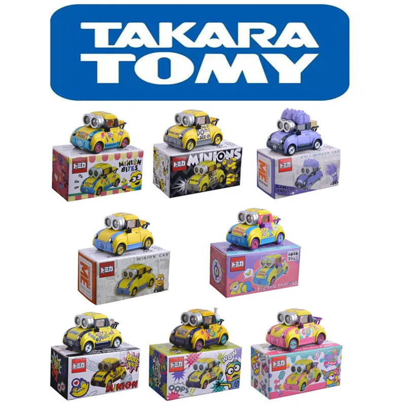 

TAKARA TOMY The New Despicable Me Minions Evil Kevin 1:64 Diecat Vehicle Metal Alloy Car Model Toy For Children's Birthday Gift