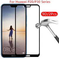 9d protective tempered glass for huawei p20 pro p30 lite 2020 screen protector on huwei hawei huawe huawi huawey p 20 30 light