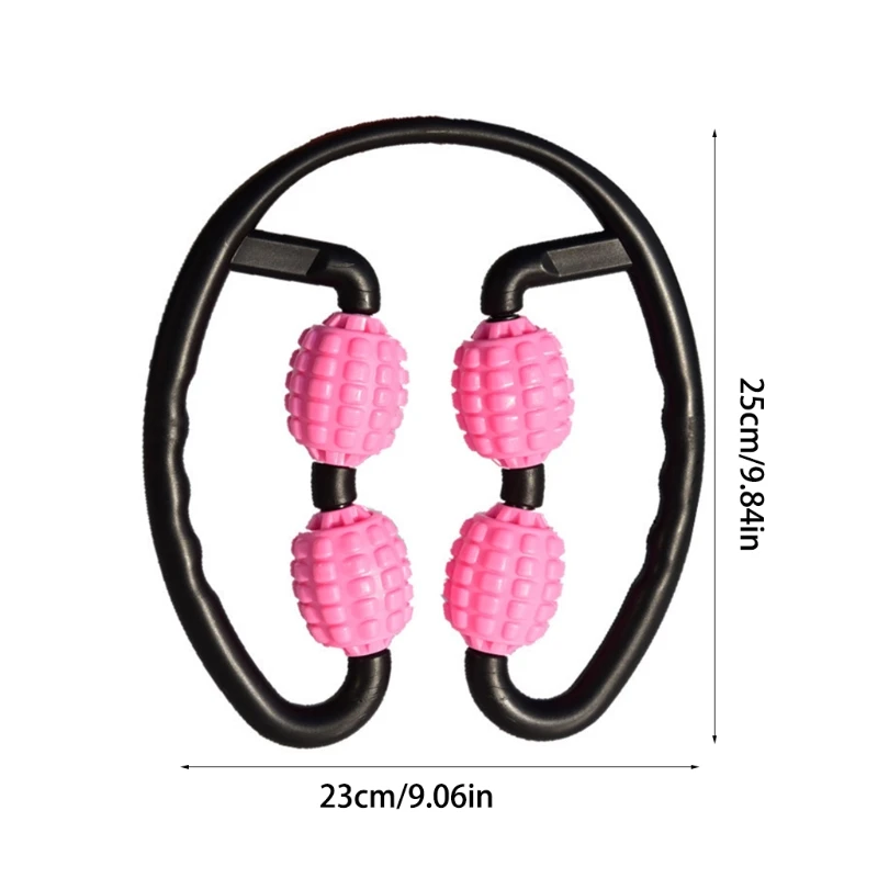 

Fitness 4 Wheels Shaft Ring Leg Clamp Massager Muscle Relaxation Rolling Wheel Massage Calf Shaping Product for Yoga Home