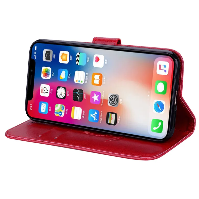 Кожаный чехол с объемными розами и цветочным принтом для Samsung Galaxy Ace чехол-книжка