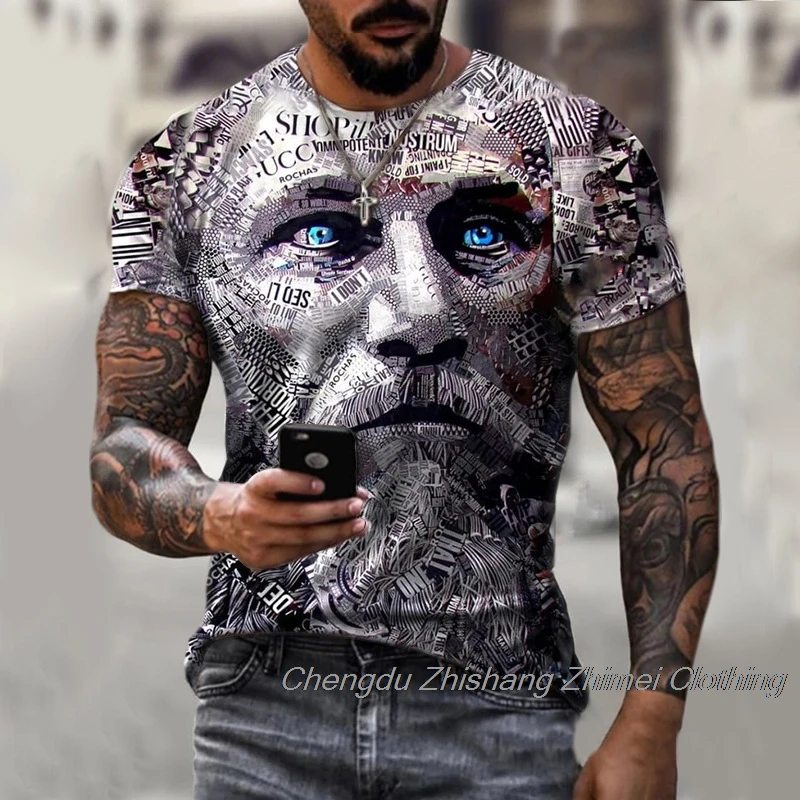 

Футболка мужская с принтом черепа, дышащая майка большого размера, в стиле ретро, популярная уличная одежда, лето 2021