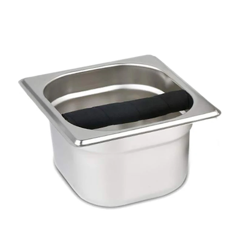 Эспрессо ручка коробка из нержавеющей стали кофе молоть эспрессо самосвал ящик