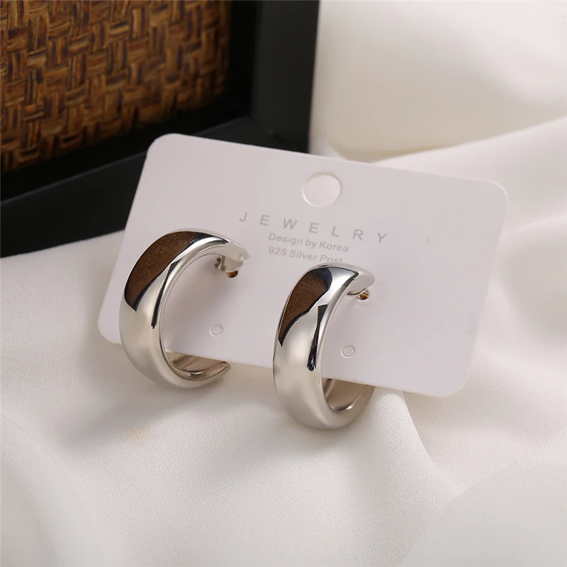 17KM минималистичные позолоченные металлические геометрические круглые