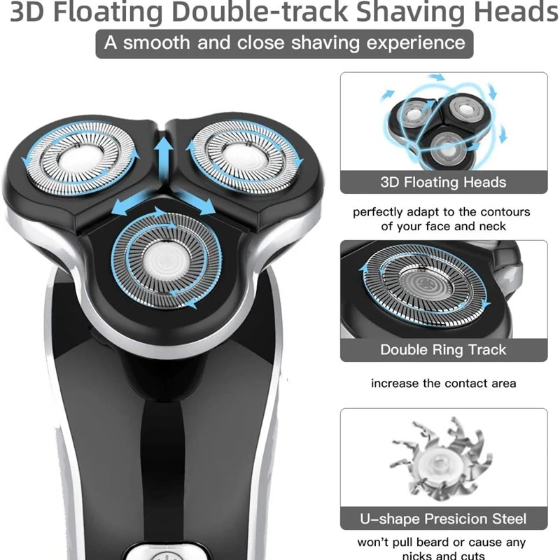 Новинка 3-скоростной бритвенный станок для мужчин триммер влажного и сухого