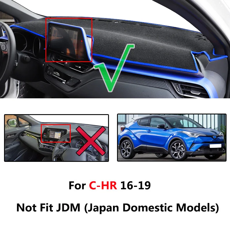Для Toyota C-HR CHR 2016 2017 2018 2019 автомобильный коврик для приборной панели чехол подушка