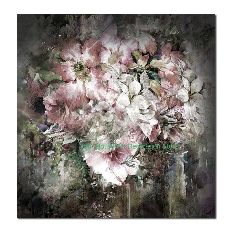 

Abstract Oil Painting Picture Flowers Canvas Painting Posters Wall Art Pictures for Living Room Home Decoration