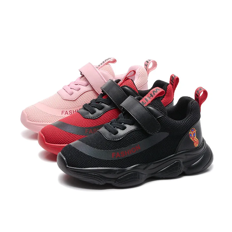 

Little Girls Mesh Air Shoes Toddler Girls Mesh Sneaker Pink Boys Black Shoes Breathable Student Outdoor Shoes Kid Fashion Shoes