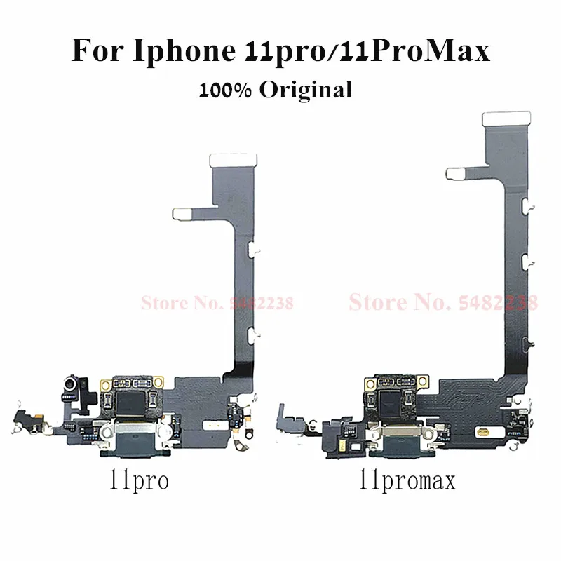 

100% Original USB Charging Dock Port Flex cable For Apple iphone 11pro/11proMax Charger plug with Microphone Replacement parts