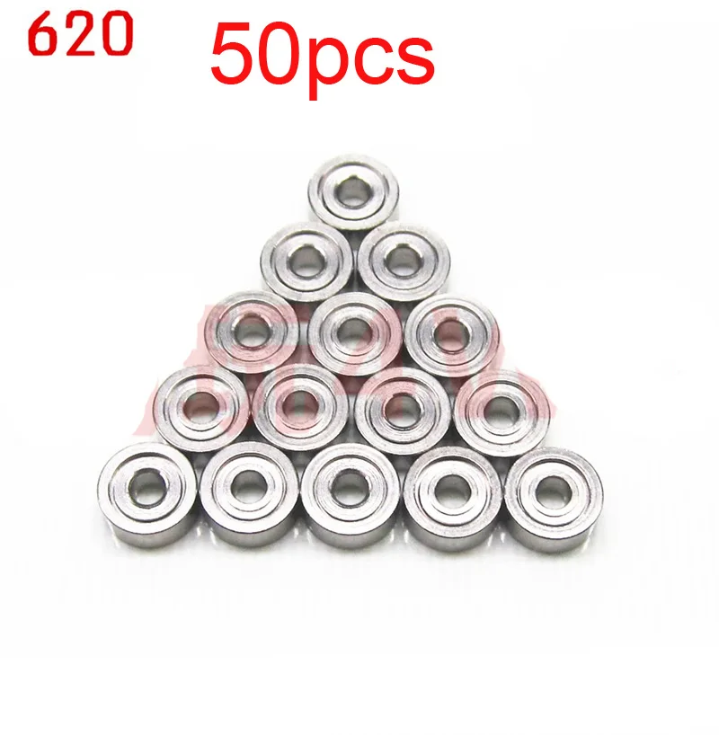 50pcs 620 10 шт./30 шт./50 шт. 520/620 Супер Гладкие NMB 520/620 шариковые подшипники роликовые/Шасси подшипник холостого хода десятков секунд мини 4WD автомобиль - Цвет: 50pcs 620
