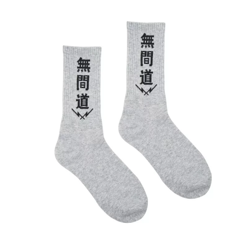 Style 4 Gray Una Reta/мужские носки гольфы в стиле хип-хоп хлопок, Новое поступление, повседневные носки для скейтборда с вышивкой - Цвет: Style 4 Gray