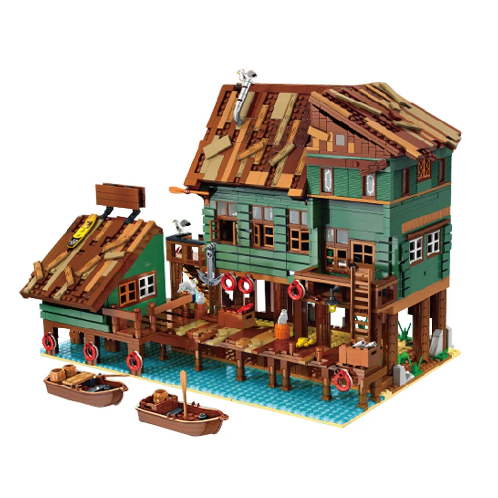 

Captains Wharf Montessori Toys Brinquedos Friends Casa Juguetes For Girls Kids Boys Jouet Enfant Building Blocks Miniaturas