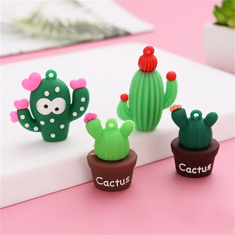 Подвески-кактусы из мягкого ПВХ в горшке подвеска с плодами растений 6 шт. |