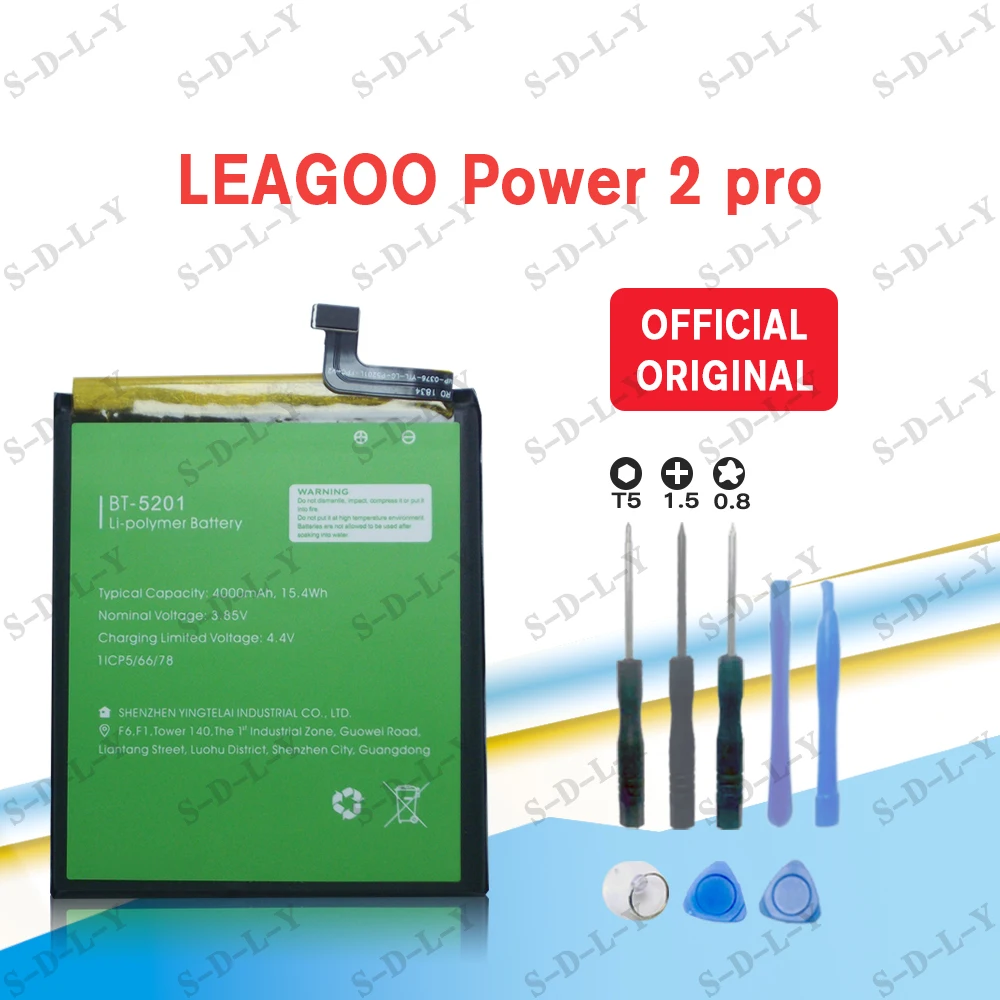 

NEW Original 4000mAh bt-5201 battery for LEAGOO Power 2 pro High Quality Battery+Tracking + Tools