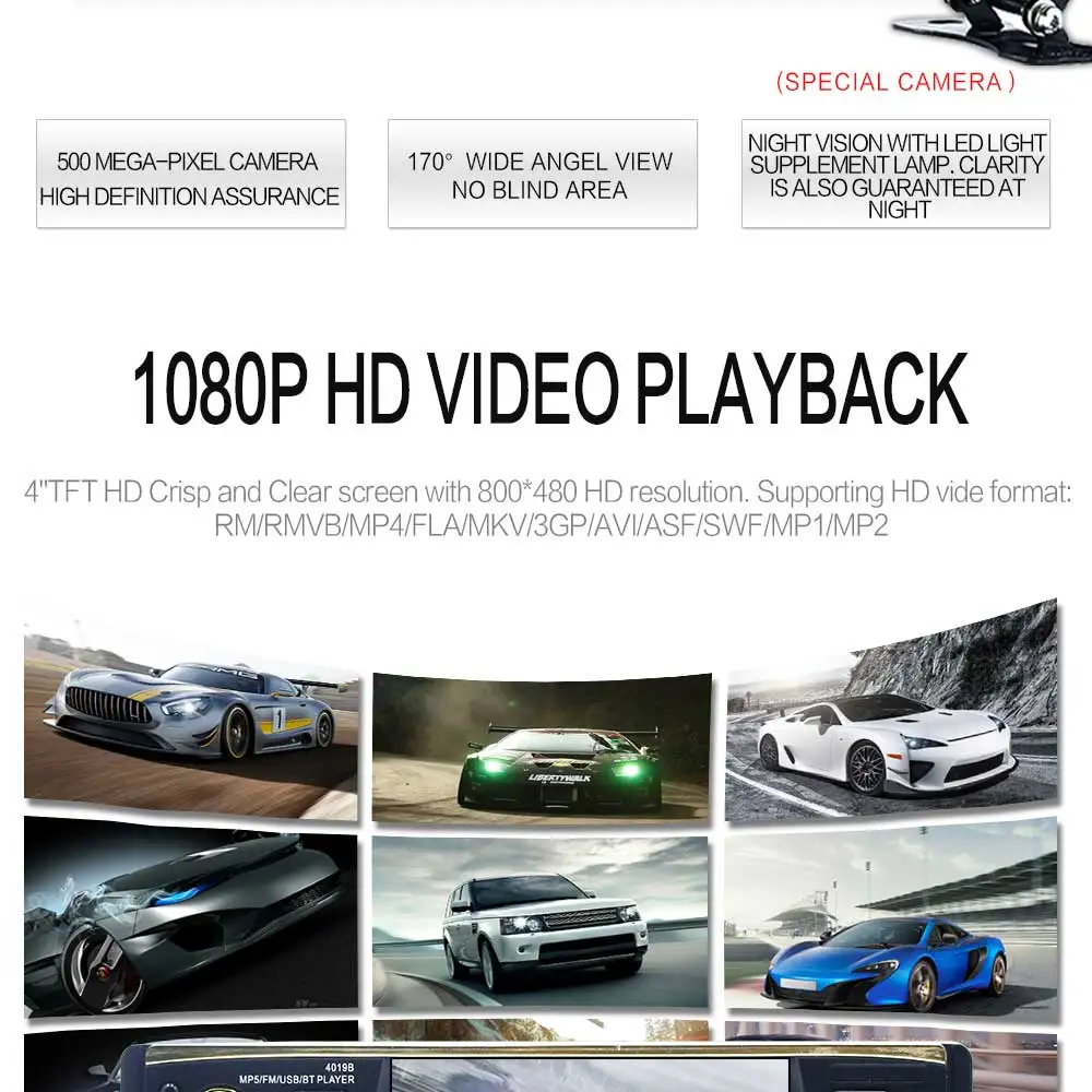 MP5 плеер автомобиля Радио Стерео Bluetooth кассета 1 Din 4 ''экран FM Авторадио AUX/USB
