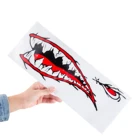 Наклейка на байдарку, водостойкая, с зубами акулы, стикеры со ртом, 2 шт.