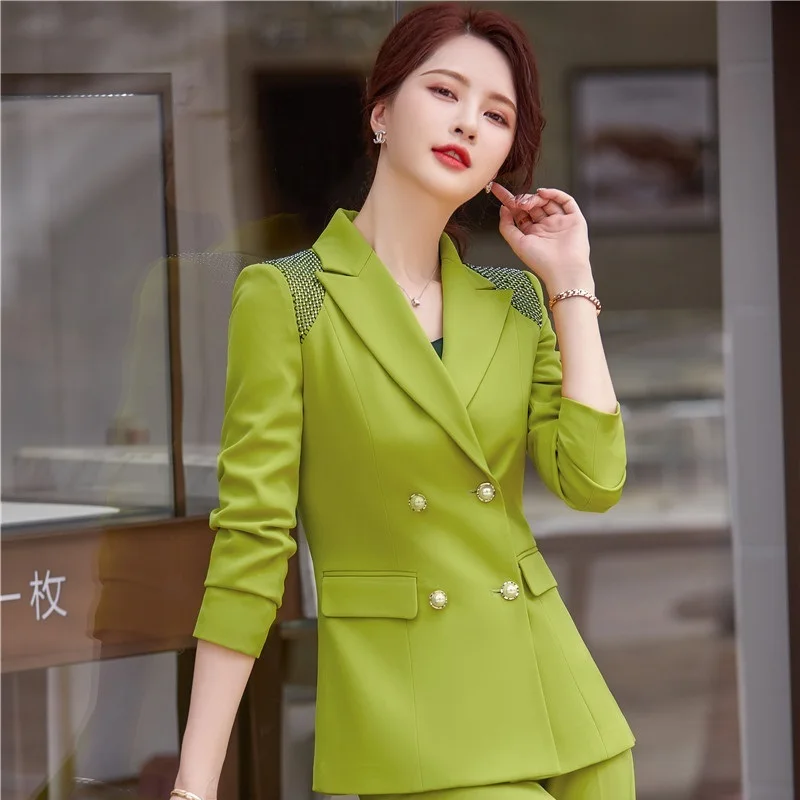 2021 Women's jacket Fashion Double Breasted Oversize Coat OL Styles Fall Blazers for Women Ladies Offer Work Blazer Outwear Tops