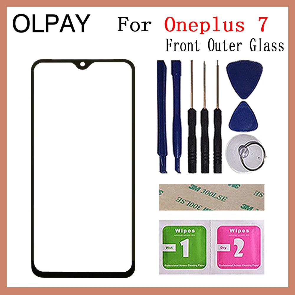Мобильный сенсорный экран внешнее стекло для Oneplus 5 5T 6 6T 7 сенсорный экран сенсор Передняя панель дигитайзер стеклянная крышка Замена