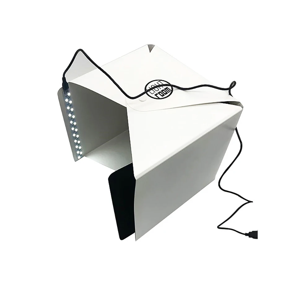 Mini Folding Lightbox Photography Photo Studio Portable Softbox 2 Panel LED Light Shooting Tent Box Kit for DSLR Camera | Электроника