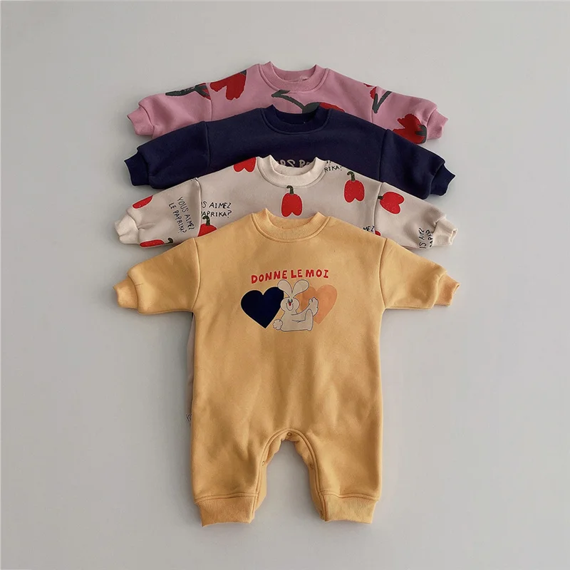 

Winter Baby One-Piece Romper Thicken Newborn Baby Boys Girls Clothes Infant Jumpsuit Newborn Overalls Baby Girl Outfit Clothes