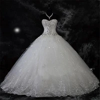 robe de mariage lace rhinestone plus size ball gown wedding dresses 2020 wedding bridal gowns vestido de novia