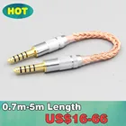 16-ядерный 99% 7N OCC кабель для наушников 4,4 мм сбалансированный штекер до 4,4 мм сбалансированный Штекерный аудио адаптер LN007721