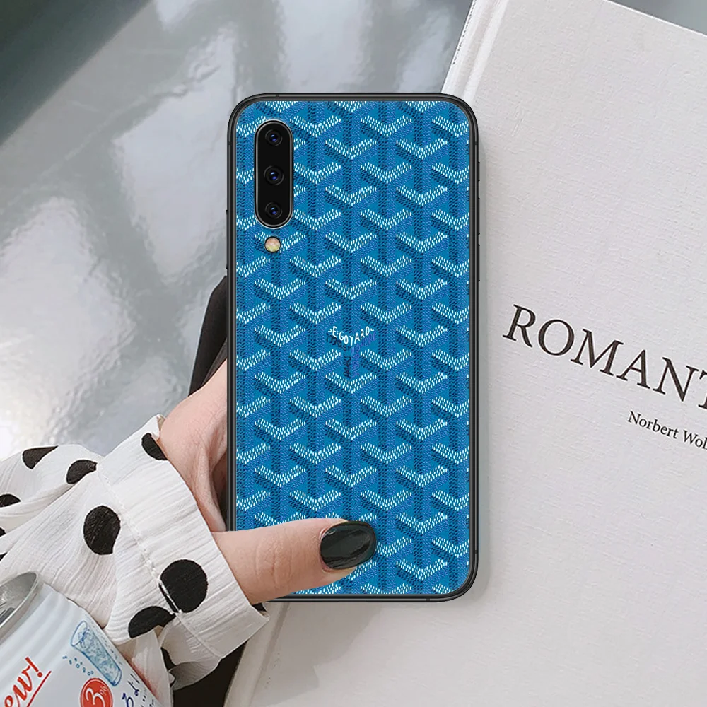 

Goyard Designs Luxury Fashion Brand Phone Case For Samsung Galaxy A 3 5 7 8 10 20 20E 21S 30 30S 40 50 51 70 71 black Bumper