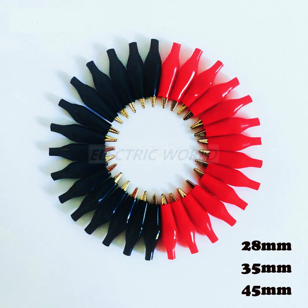 

Alligator Clips Electrical Test Lead Roach Clip Test Jumper Wire Connectors Cable Connectors Double-ended Crocodile Clips
