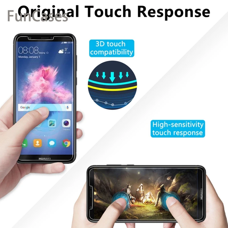Половинное покрытие из закаленного стекла для huawei Y9 2019 Y7 Prime 2018 Защитное стекло Y6