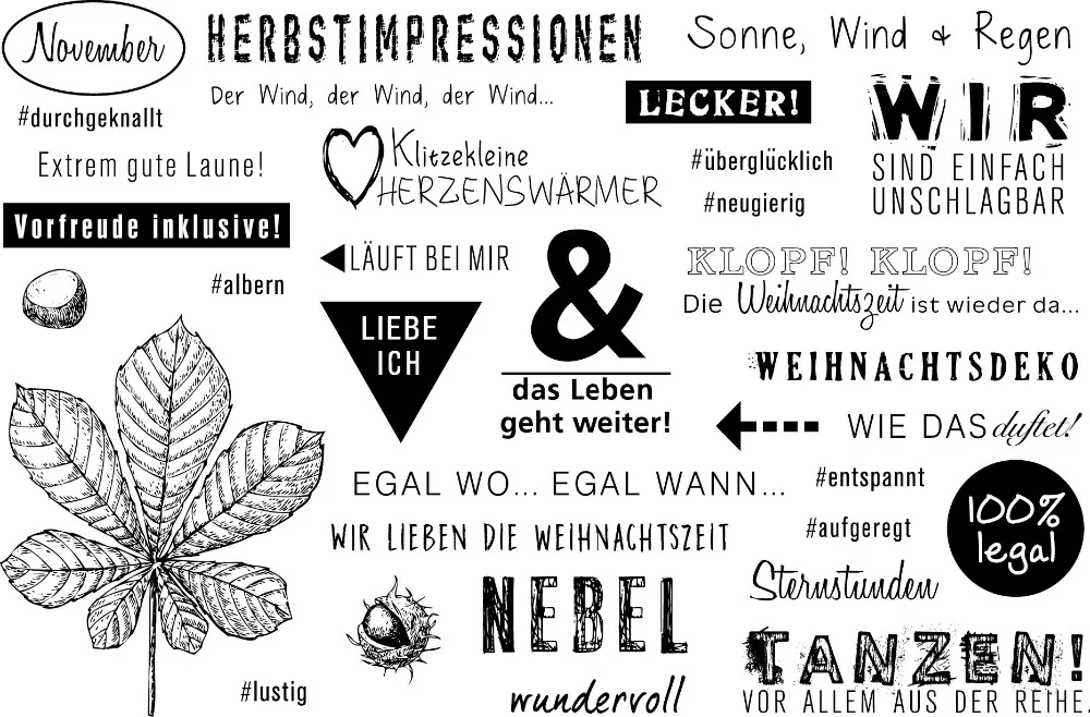 Прозрачный силиконовый штамп с кленовыми листьями/печать для скрапбукинга