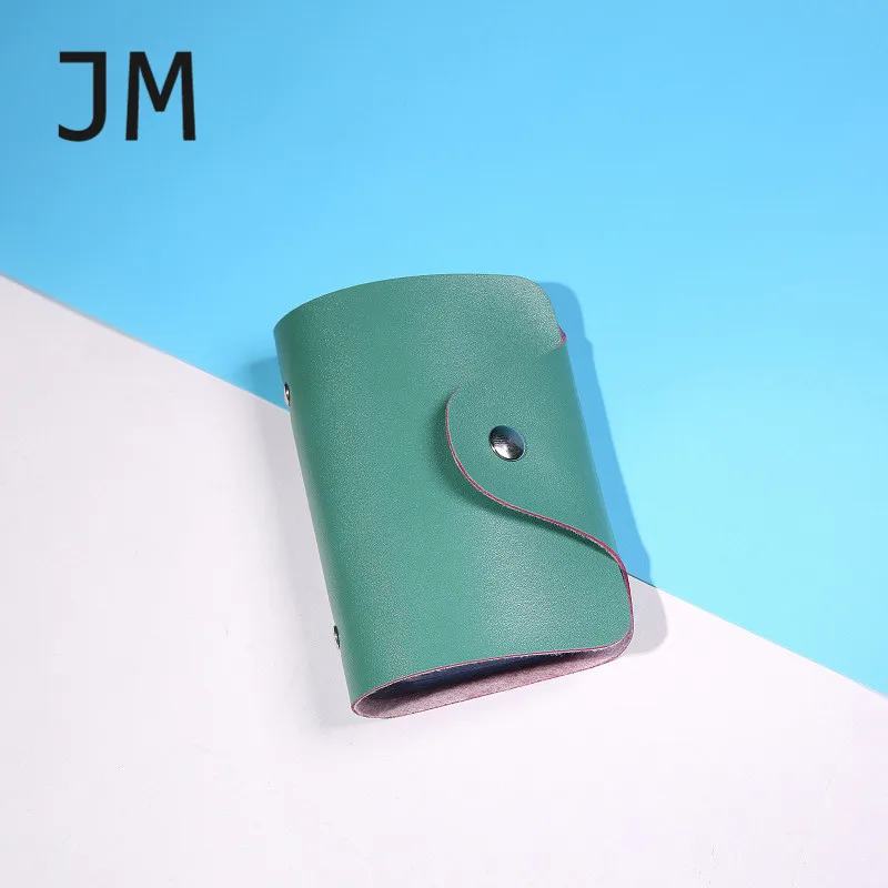 green JM корейская мода кошелек 24 слота для карт креативная посылка для карт унисекс посылка для кредитных карт мульти держатель для карт id держатель для карт - Цвет: green