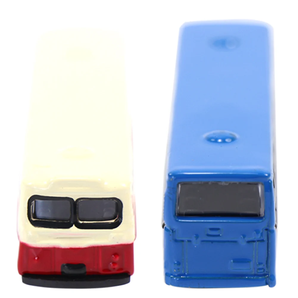 Литые литые модели автобусов мини-автобусов формата 1:160 6 шт. Бесплатные колеса