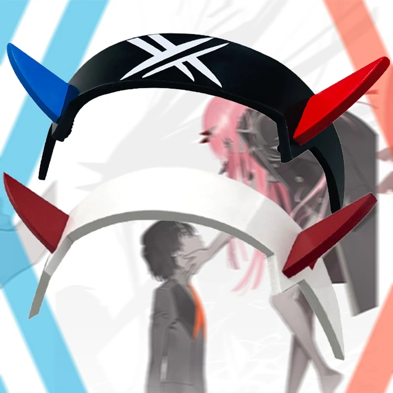 Аниме DARLING в FRANXX ноль Два головной убор лента для волос Косплэй Реквизит повязка