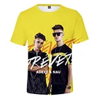 Летняя новая стильная футболка Adexe  Nau для мужчин и женщин, футболка с 3D принтом, модная Молодежная Футболка с коротким рукавом, новинка