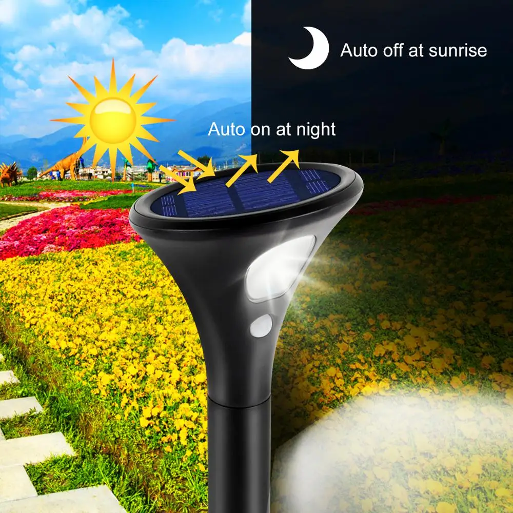 Уличная Светодиодная лампа на солнечной батарее с детектором движения 2 режима