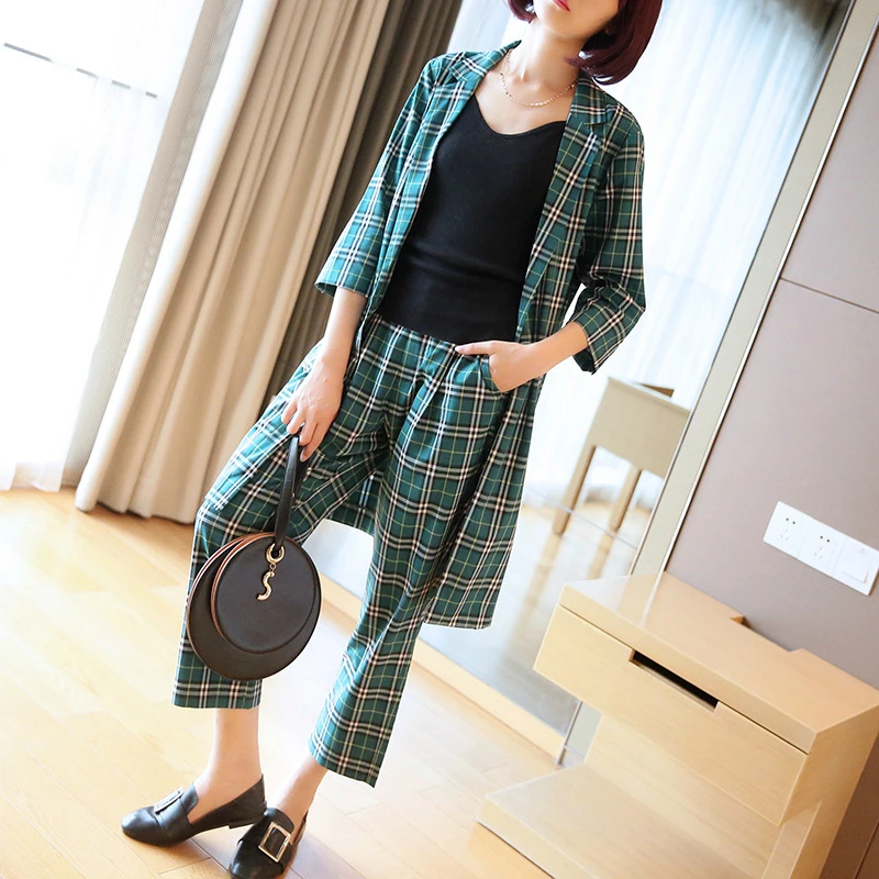 Официальный комплект из двух предметов с рукавом до локтя длинное пальто принтом