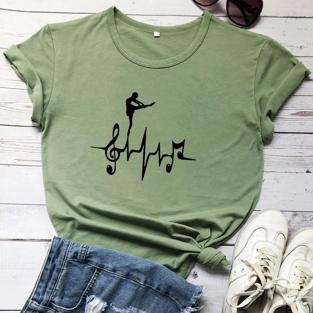 

Ballet dance music Graphic Fashion T Shirt Women Summer New O-neck T-shirts for Women Tee Shirts Harajuku Tops Leisure Clothes