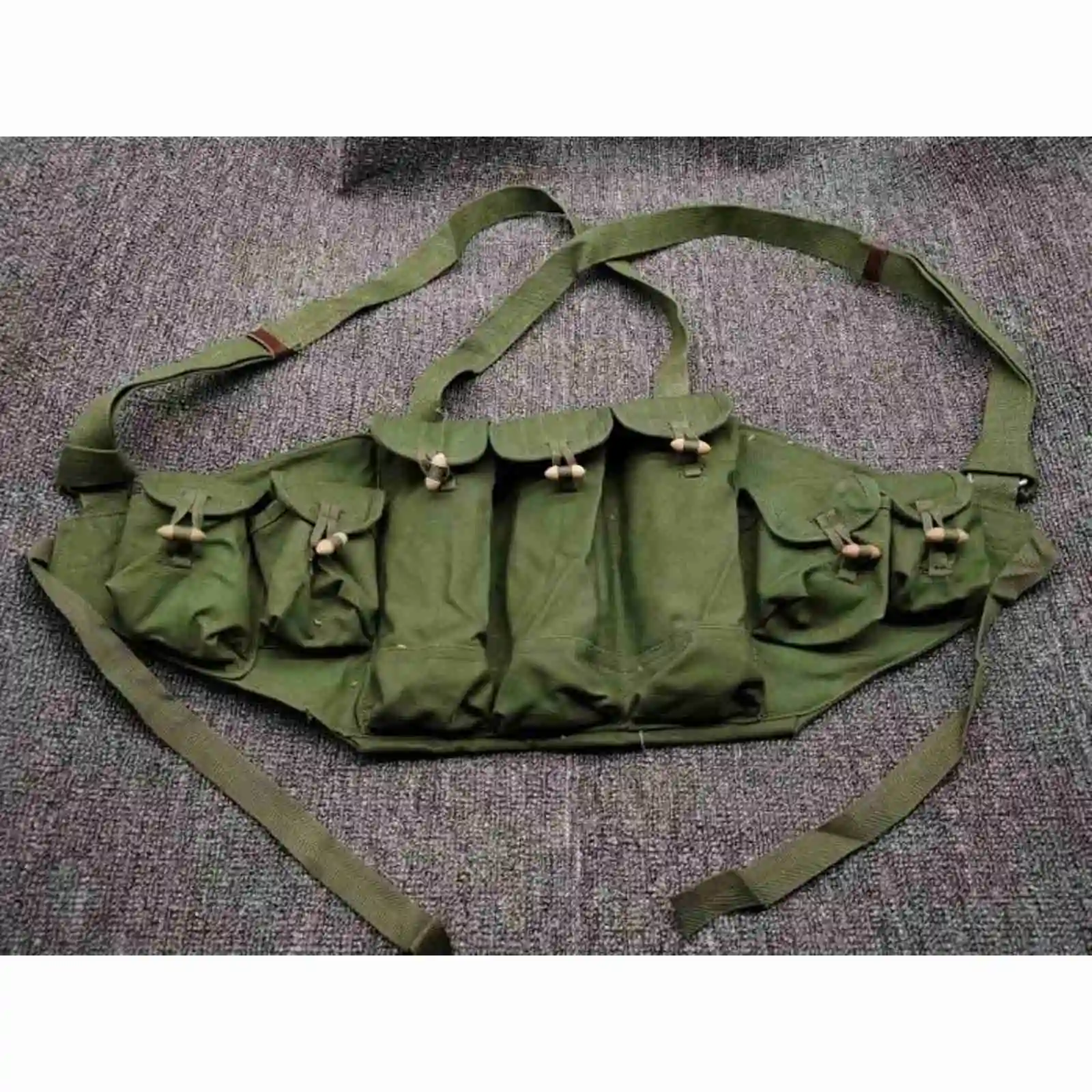 Bolsa de munici&oacute;n de tipo militar chino 56 Mag, aparejo de pecho de asalto de campo Chicom Type56-1