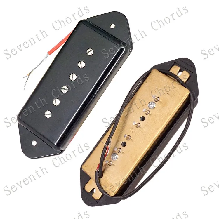 ein set 2 pcs hund ohr p90 stil 6 string pickup für e gitarre schwarz free global shipping