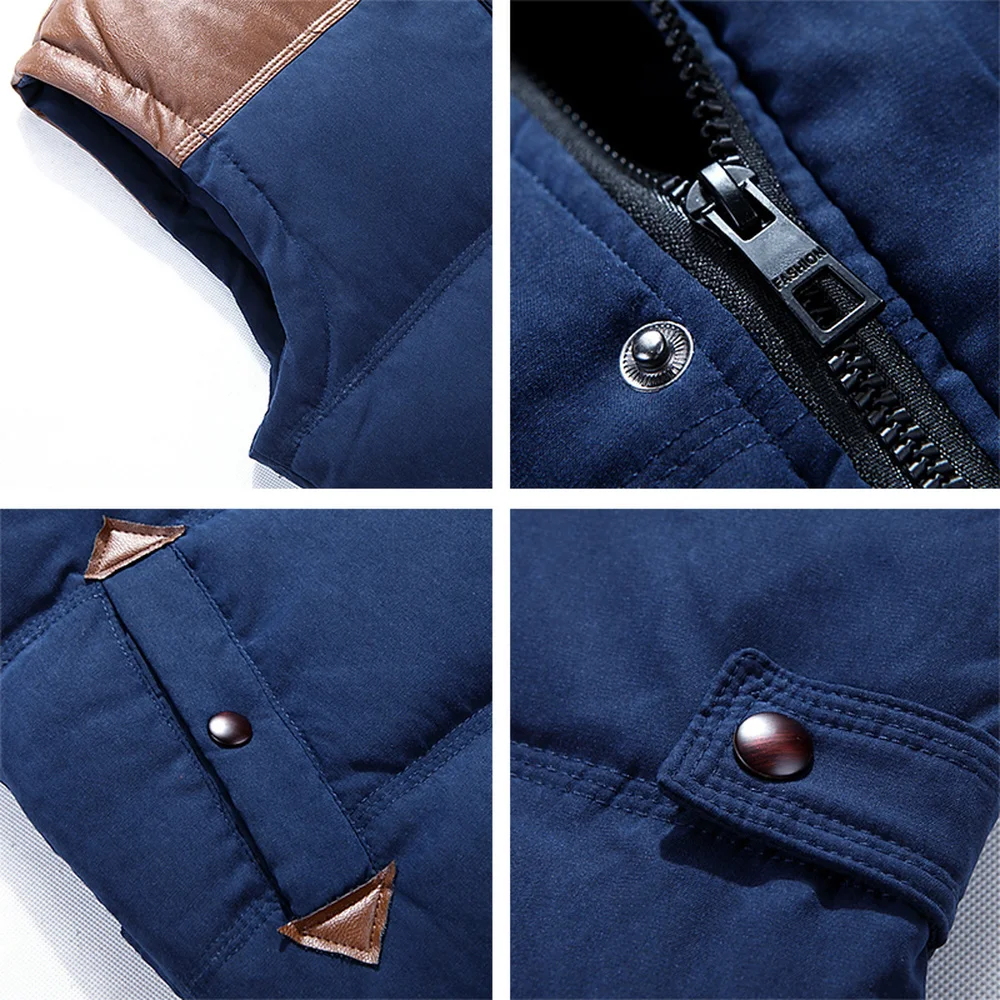 

100% Real White Duck Down Hoodie Vest For Mens Winter Autumn Male Casual Warm Thick Parka Outerwear Sleeveless Jacket Waistcoat
