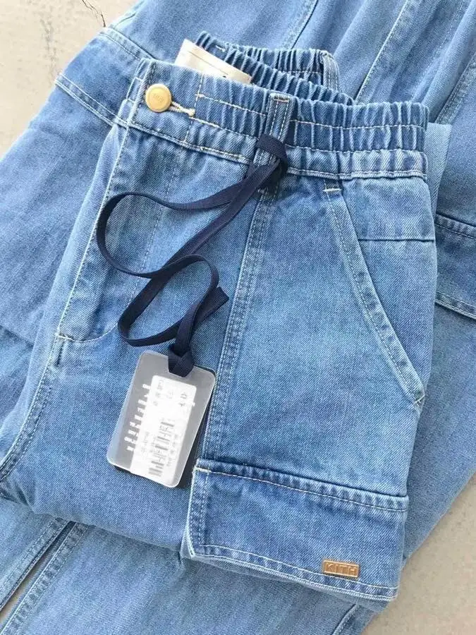 

New KITH Jeans Mens Women 1:1 Top-Quality Fashion Casual Streetwear Denim Pants KITH Cowboy Button skinny jeans men destroyed