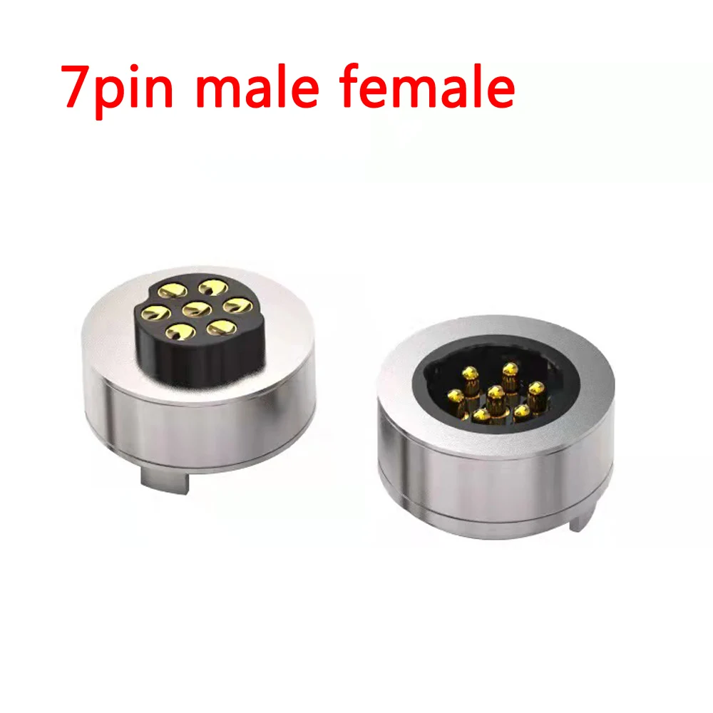 

1set 7 PIN Adsorption Pogo Pin Connector Magnetic Male Female Probe DC Power Charge Adsorption magnet connector charger joint