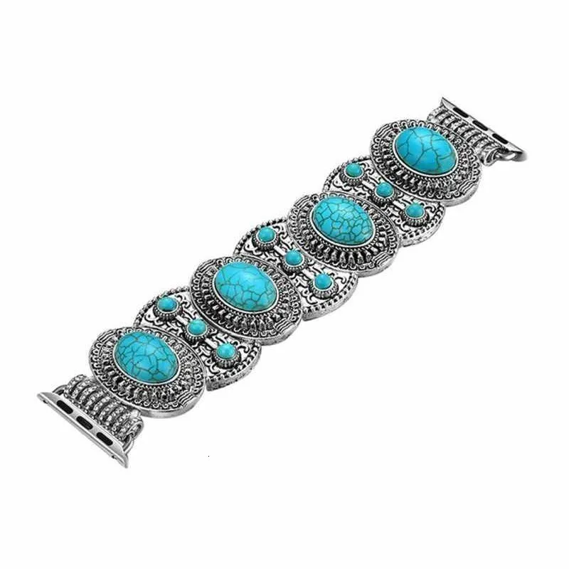 FOHUAS Highquality Natural Gray agate band for Apple watch Replacement wrist women's fashion Wrist Strap With Adapters 38MM 42MM