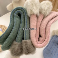ladies winter thicken socks floor socks pulled cute plush small animal sleeping tube