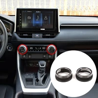 for 2020 toyota rav4 xa50 aluminum alloy car central control air conditioner knob ring sticker interior accessories