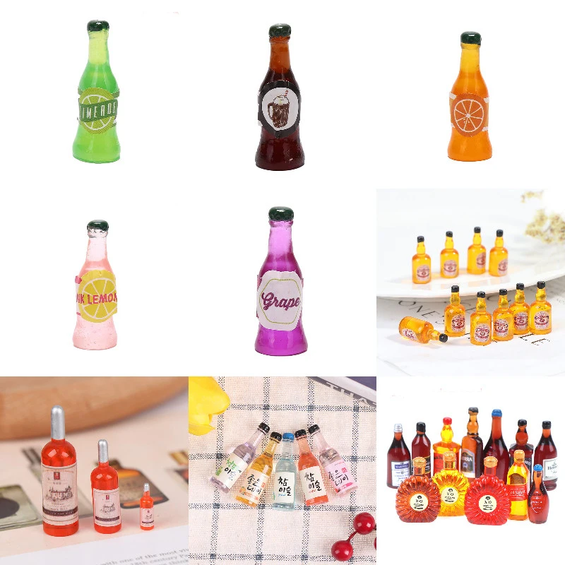 

1/12 Dollhouse Miniature Mini Simulation Wine Bottle Accessories Decor Furniture Model Toys Children Gifts