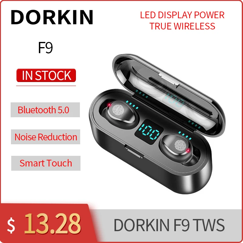

TWS-наушники Dorkin F9 с поддержкой Bluetooth 5,0 и сенсорным управлением
