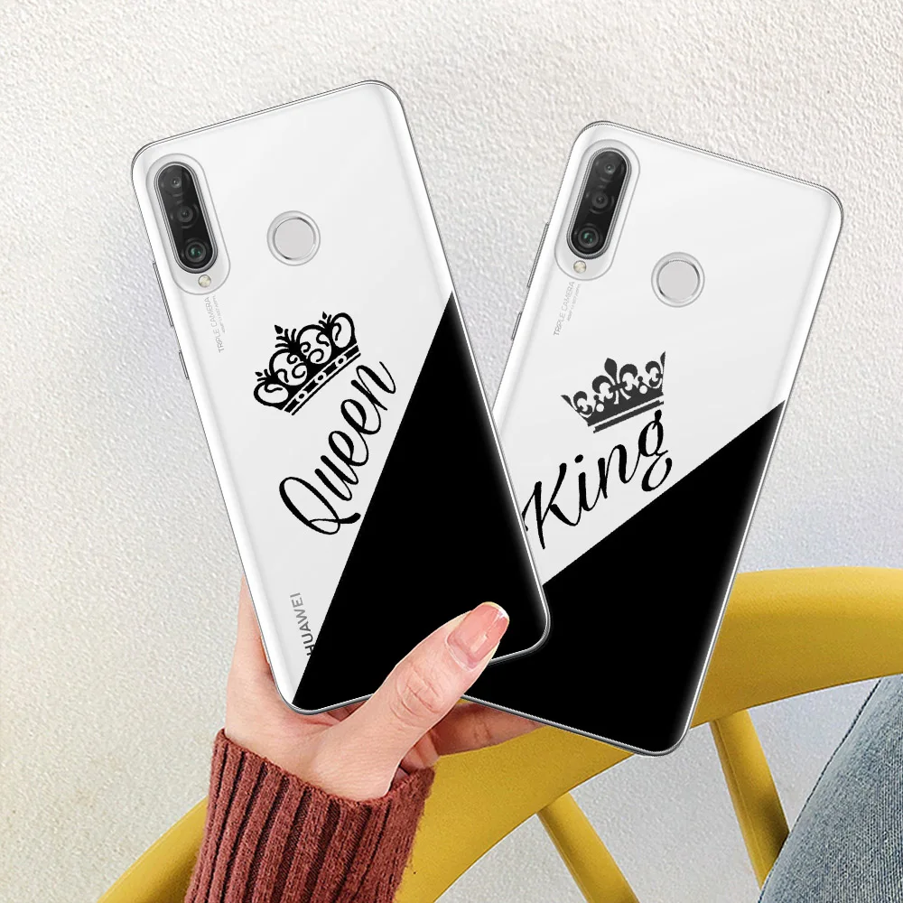 Силиконовый чехол для Huawei Honor Mate 10 20 P10 P20 P30 Lite Pro 10i 8X 8C King Queen Lover Couple | Мобильные