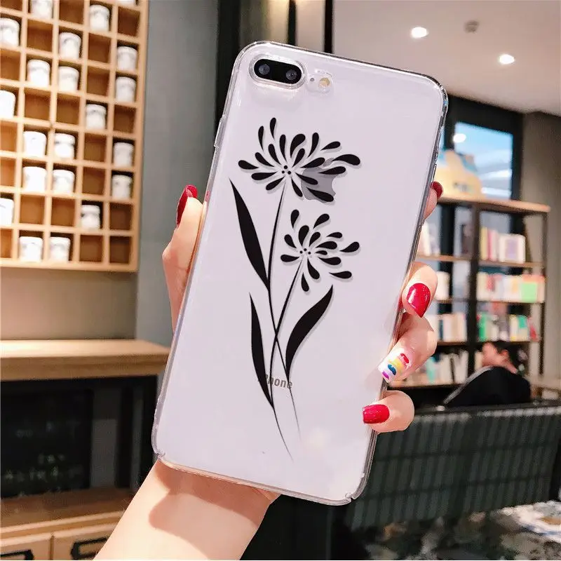 

Solid color art flowers DIY Luxury High-end Phone Case for iPhone 11 pro XS MAX 8 7 6 6S Plus X 5 5S se 2020 XR cover